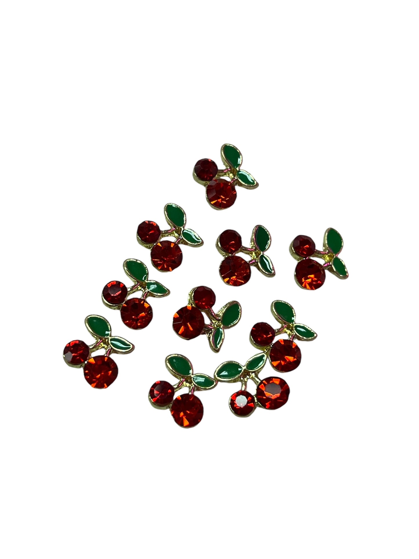 10 Piece Cherry Charms 3D