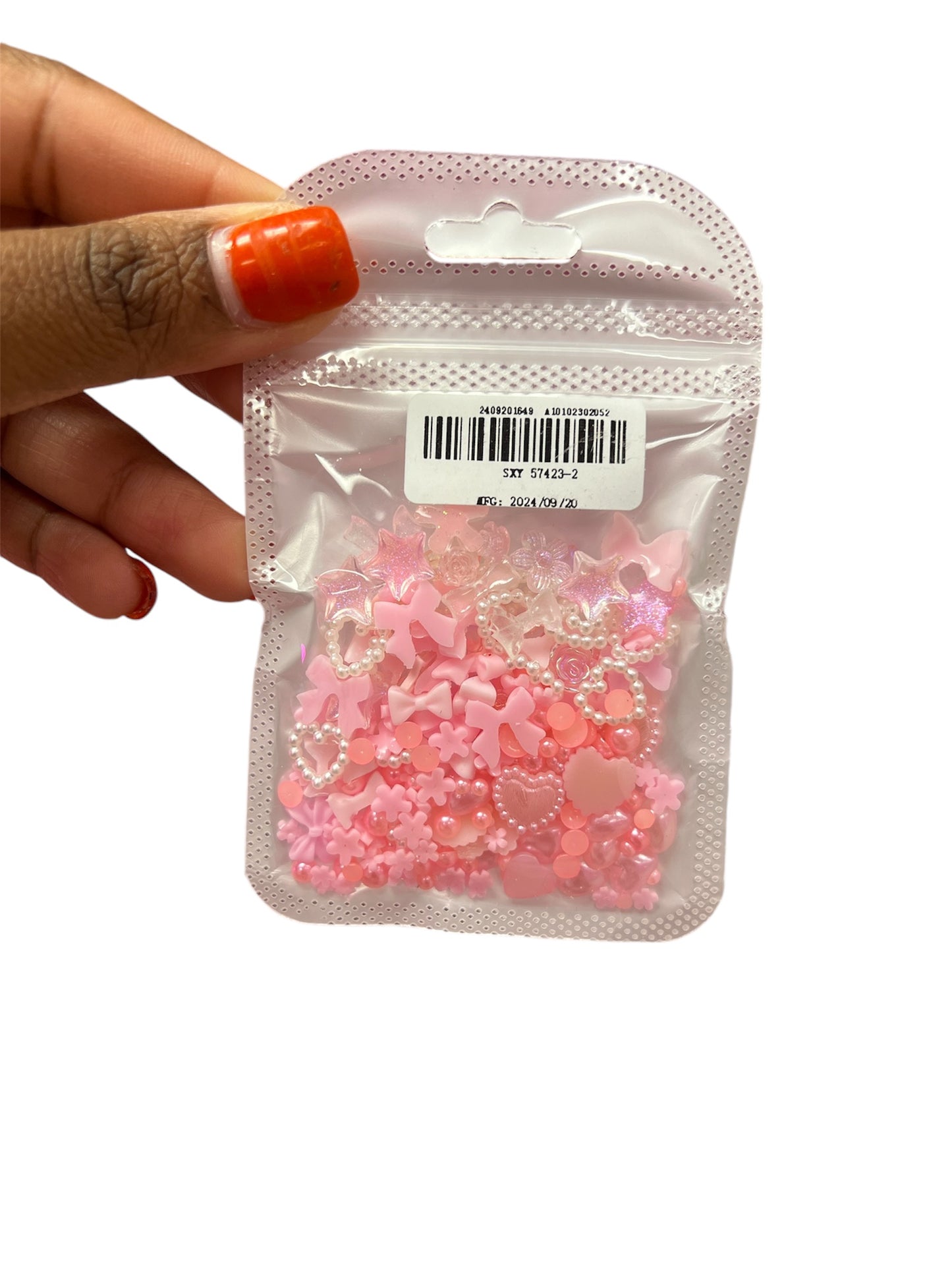 3D Pink Bow/Flower Charms