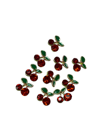 10 Piece Cherry Charms 3D