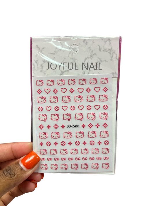 Pink Hello Kitty Nail Stickers