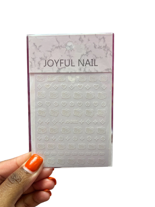 White Hello Kitty Nail Stickers